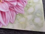 Pink Dahlia Unframed Original - Image 2